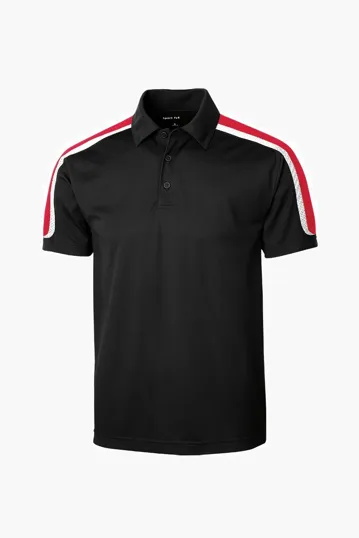 Sport-Tek Tricolor Shoulder Micropique Sport-Wick Polo — view 3