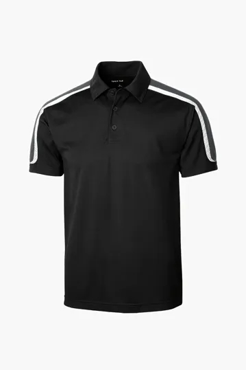 Sport-Tek Tricolor Shoulder Micropique Sport-Wick Polo — view 2