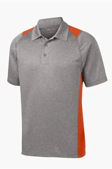 Sport-Tek Heather Colorblock Contender Polo — view 6