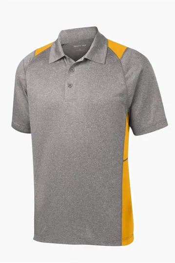 Sport-Tek Heather Colorblock Contender Polo — view 8