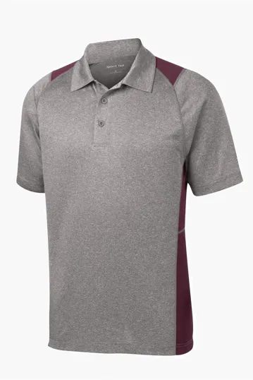 Sport-Tek Heather Colorblock Contender Polo — view 9