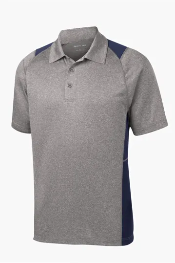 Sport-Tek Heather Colorblock Contender Polo — view 11