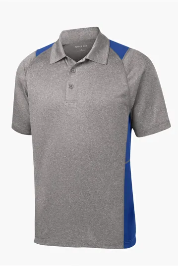 Sport-Tek Heather Colorblock Contender Polo — view 13