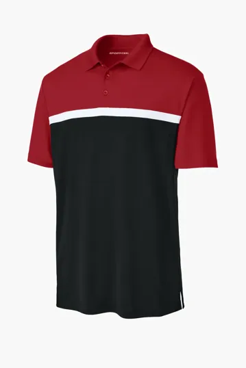 Sport-Tek UV Micropique Colorblock Polo — view 3