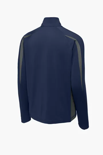 Sport-Tek Sport-Wick Stretch 1/4-Zip Colorblock Pullover — view 13