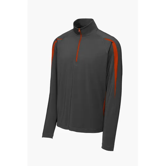 Sport-Tek Sport-Wick Stretch 1/4-Zip Colorblock Pullover — view 4