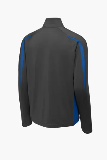 Sport-Tek Sport-Wick Stretch 1/4-Zip Colorblock Pullover — view 12