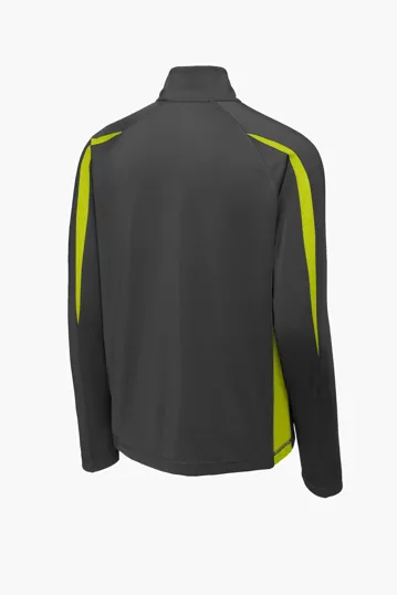Sport-Tek Sport-Wick Stretch 1/4-Zip Colorblock Pullover — view 11
