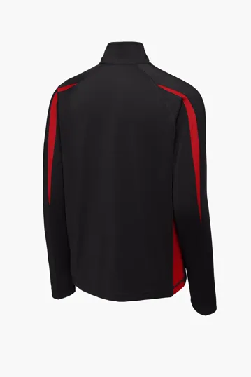 Sport-Tek Sport-Wick Stretch 1/4-Zip Colorblock Pullover — view 9