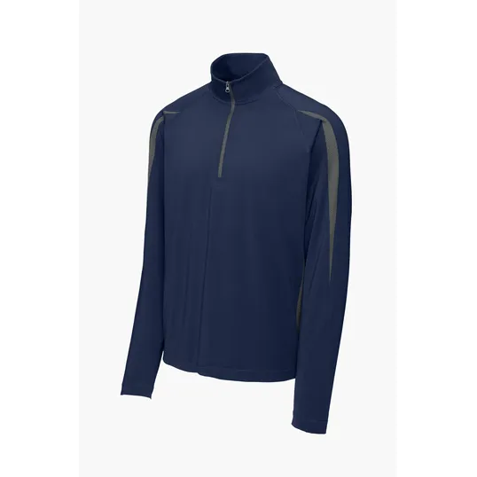 Sport-Tek Sport-Wick Stretch 1/4-Zip Colorblock Pullover — view 7