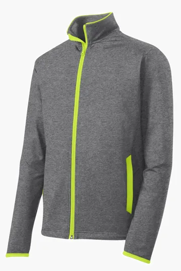 Sport-Tek Sport-Wick Stretch Contrast Full-Zip Jacket — view 6