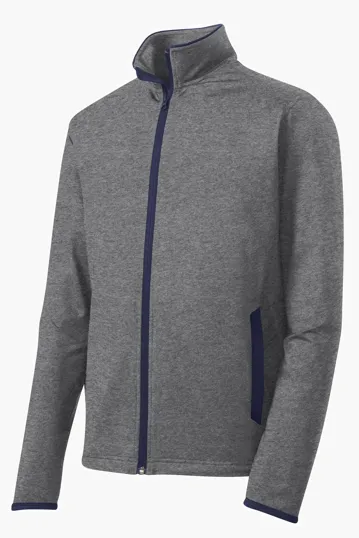 Sport-Tek Sport-Wick Stretch Contrast Full-Zip Jacket — view 7