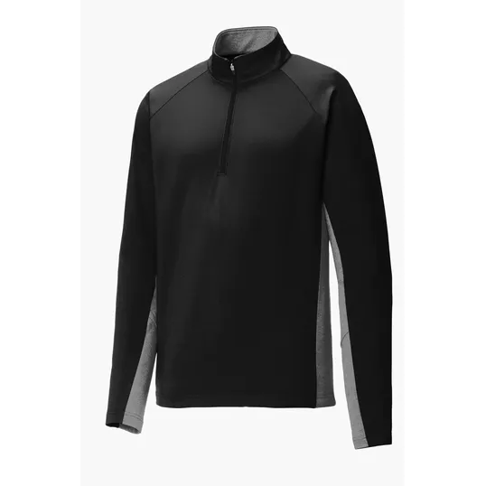Sport-Tek Sport-Wick Stretch Contrast 1/4-Zip Pullover — view 2