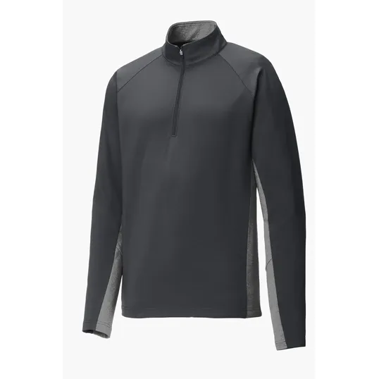 Sport-Tek Sport-Wick Stretch Contrast 1/4-Zip Pullover — view 3