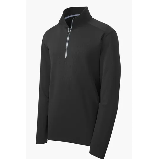 Sport-Tek Sport-Wick Textured 1/4-Zip Pullover — view 2