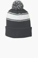 Sport-Tek Stripe Pom Pom Beanie — view 4