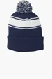 Sport-Tek Stripe Pom Pom Beanie — view 5