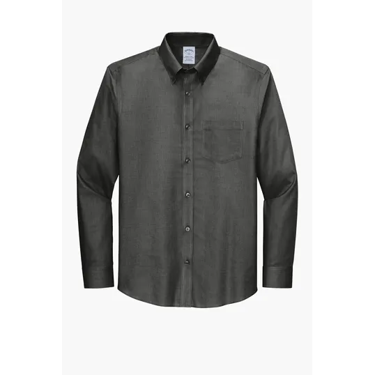 Brooks Brothers Tall Wrinkle-Free Stretch Nailhead Shirt — view 3
