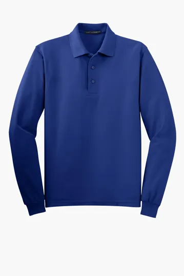 Port Authority Tall Silk Touch Long Sleeve Polo — view 5