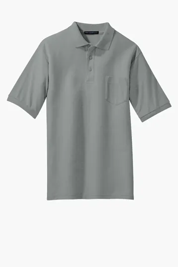 Port Authority Tall Silk Touch Polo with Pocket — view 3