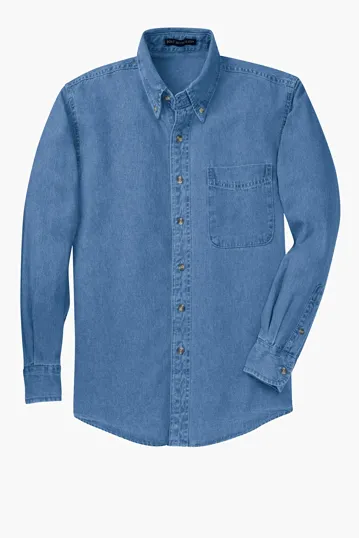 Port Authority Tall Long Sleeve Denim Shirt — view 2