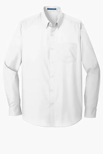 Port Authority Tall Long Sleeve Carefree Poplin Shirt — view 4