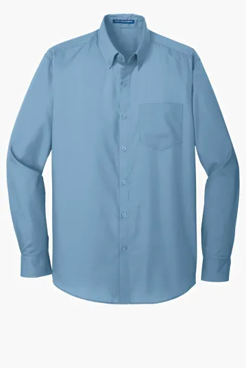 Port Authority Long Sleeve Carefree Poplin Shirt — view 3
