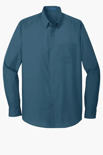 Port Authority Long Sleeve Carefree Poplin Shirt — view 7