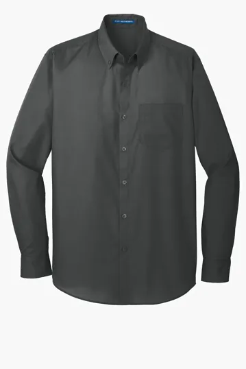 Port Authority Long Sleeve Carefree Poplin Shirt — view 8