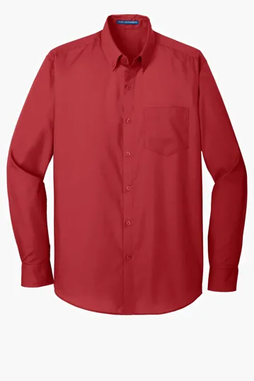Port Authority Long Sleeve Carefree Poplin Shirt — view 10