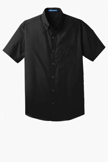 Port Authority Short Sleeve Carefree Poplin Shirt — view 2