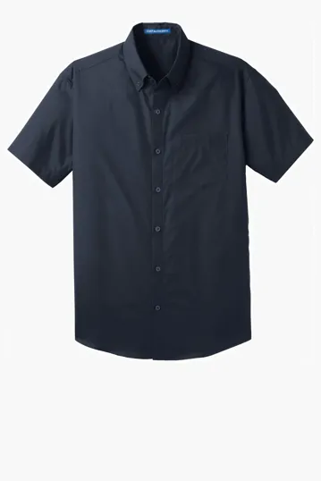 Port Authority Short Sleeve Carefree Poplin Shirt — view 4