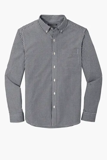 Port Authority Broadcloth Gingham Easy Care Shirt — view 2