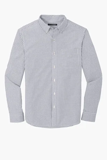Port Authority Broadcloth Gingham Easy Care Shirt — view 3