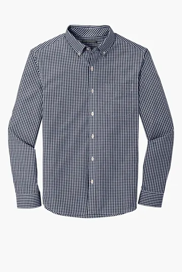 Port Authority Broadcloth Gingham Easy Care Shirt — view 4