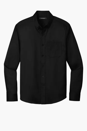 Port Authority Long Sleeve SuperPro React Twill Shirt — view 5