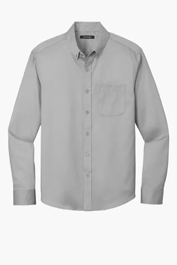 Port Authority Long Sleeve SuperPro React Twill Shirt — view 7