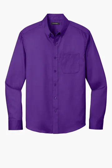Port Authority Long Sleeve SuperPro React Twill Shirt — view 9