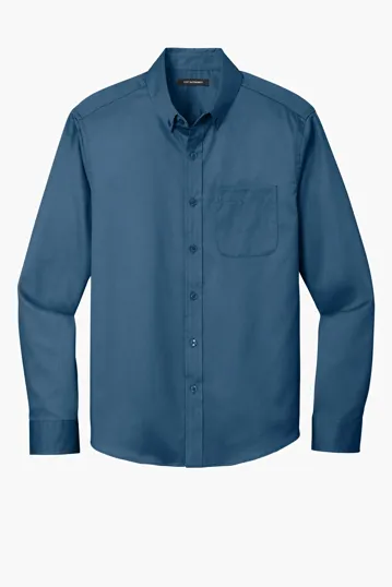 Port Authority Long Sleeve SuperPro React Twill Shirt — view 10