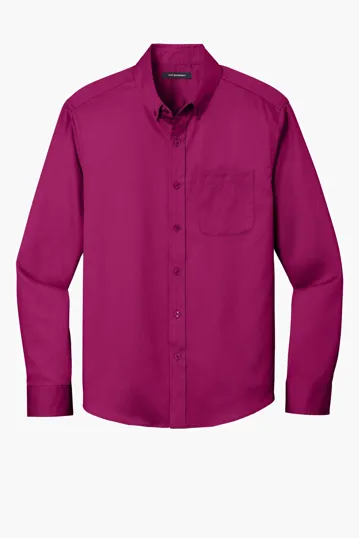 Port Authority Long Sleeve SuperPro React Twill Shirt — view 19