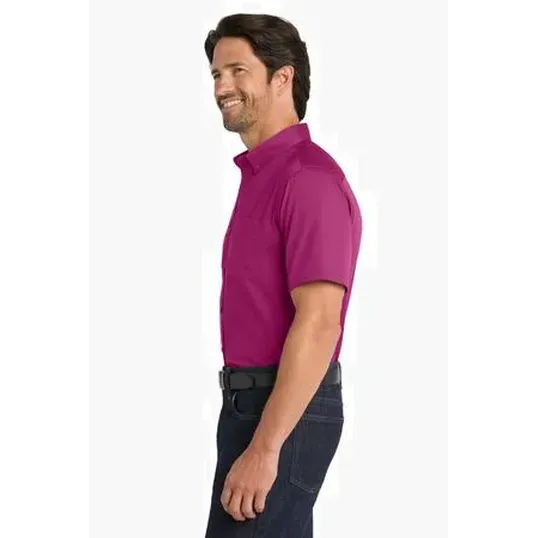 Port Authority SuperPro React Twill Shirt, Short Sleeve