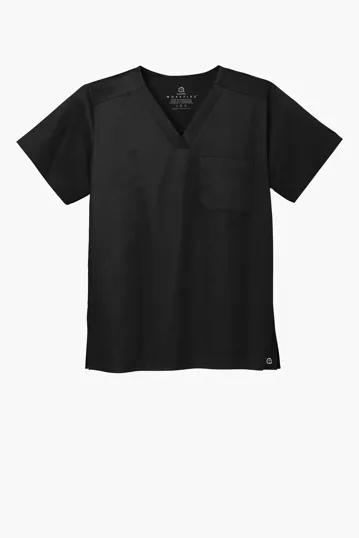 Wink Unisex WorkFlex Chest Pocket V-Neck Top — view 2