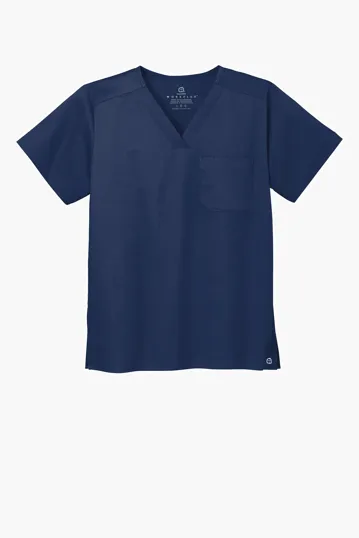 Wink Unisex WorkFlex Chest Pocket V-Neck Top — view 3