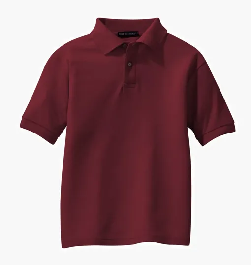 Port Authority Youth Silk Touch Polo — view 3