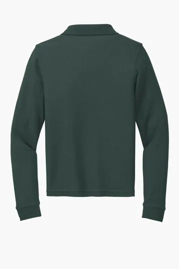 Port Authority Youth Long Sleeve Silk Touch Polo — view 5