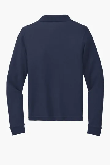 Port Authority Youth Long Sleeve Silk Touch Polo — view 13