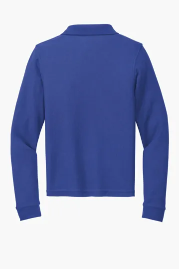 Port Authority Youth Long Sleeve Silk Touch Polo — view 14