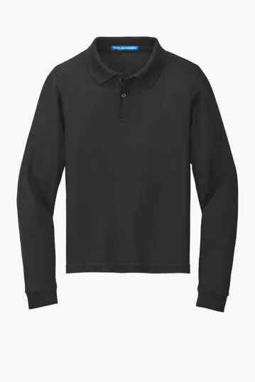Port Authority Youth Long Sleeve Silk Touch Polo — view 7