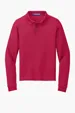 Port Authority Youth Long Sleeve Silk Touch Polo — view 3