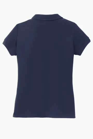 Port Authority Girls Silk Touch Peter Pan Collar Polo. — view 5